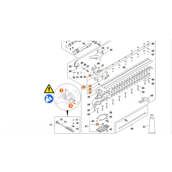 STIHL  Obudowa przekładni (145°, 600 mm) 4243 640 0517